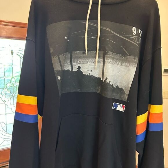 Men's X MLB hooded, cotton sweatshirt size XXL made in Italy, NWT - Picture 3 of 12